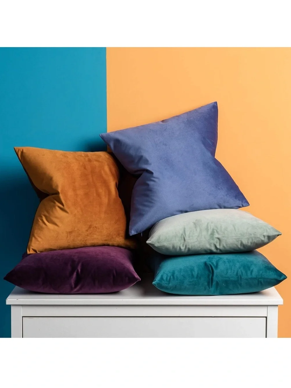 Decorative Pillow Covers Velvet Throw Cushion Covers Cases With Hidden Zipper